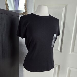 GAP Black Basic Short Sleeve T-Shirt size large New